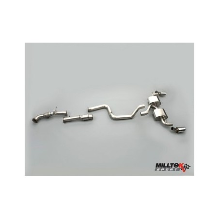 Ford Focus MK2 RS 2.5T 305CV 2009 - 2010 76.2 mm Ligne Complete MILLTEK