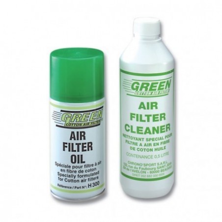 Kit de Nettoyage / d'Entretien Green pour Filtre a Air Spray 0.3L + Nettoyant 0.5L